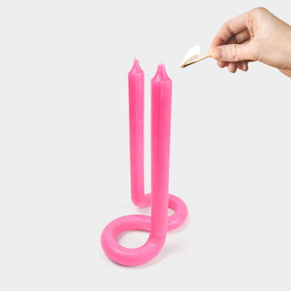 Twist Candle Sticks by Lex Pott - Pink